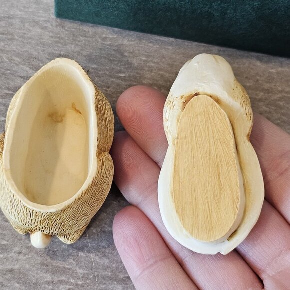 Vintage Harmony Kingdom Rabbit Bunny Trinket Box Figurine All Ears #TJRA England - Picture 9 of 10